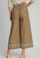 Wide Leg Embroidered Pants