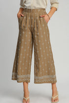 Wide Leg Embroidered Pants
