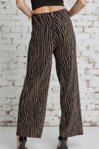 Zebra Print Pleated Pants