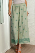 Embroidered Aztec Detail Pants