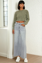Maddie High Rise Cropped Palazzo Jeans