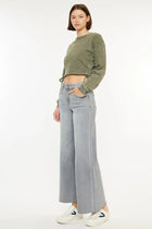 Maddie High Rise Cropped Palazzo Jeans