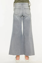 Maddie High Rise Cropped Palazzo Jeans