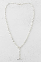 Chain Link Bar Pendant Necklace - 2 Colors