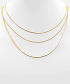 3 Row Layered Chain Necklace - 2 Colors