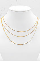 3 Row Layered Chain Necklace - 2 Colors