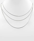 3 Row Layered Chain Necklace - 2 Colors