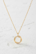 Twisted Ring Pearl Pendant Necklace