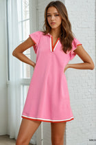 Pink & Red French Terry Dress