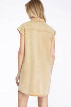 Washed Twill Dress - Taupe