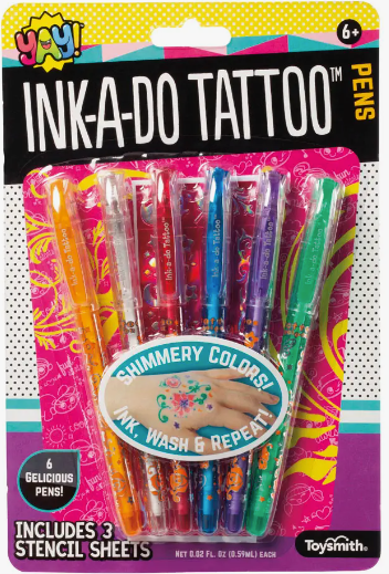 Ink-A-Doo Tattoo Pens - Set Of 6