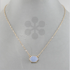 Druzy Hexagon Necklace - 5 Colors
