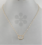 Druzy Hexagon Necklace - 5 Colors