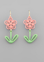 Rubber Flower Earrings - 2 Colors