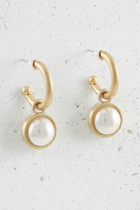 Pearl Dangle Hoops