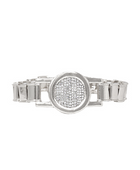 Pave Circle Watch Band Bracelet - 2 Colors
