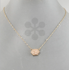 Druzy Hexagon Necklace - 5 Colors