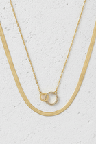 Double Ring Layered Necklace