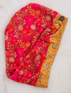 Hair Towel Wrap - Cranberry Wildflowers