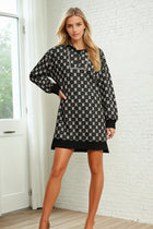 Quarter Zip Jacquard Dress