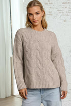 Cable Crew Neck Sweater