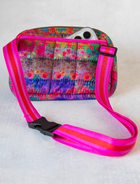 Puffer Belt Bag - Purple Pink Floral