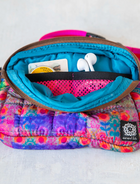 Puffer Belt Bag - Purple Pink Floral