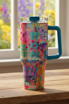 40 oz Watercolor Floral Tumbler