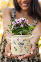 Crock Planter - You Make the World Better