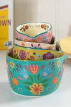Nesting Measuring Cups - Folk Floral