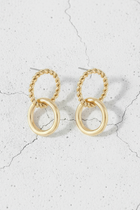 Linked & Textured Circle Earrings
