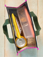 Insulated Lunch Bag - Cream Folk Flower