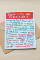 Wishes for Your Birthday Card