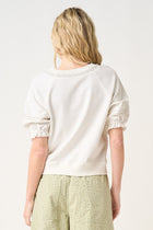 Lace Detail Ruffle Puff Sleeve Top