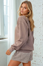 Luxe Scuba Mock Neck Pullover - Mocha