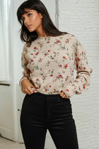 Floral Print Sweater