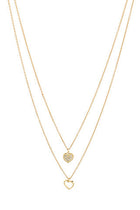 Double Heart Layered Necklace