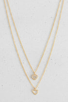 Double Heart Layered Necklace