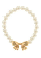 Bow & Pearl Bead Bracelet