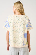 Patchwork Color Block Short Sleeve Top