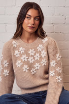 Flower Embroidered Sweater