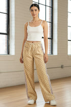 Satin Contrast Polka Dot Pants