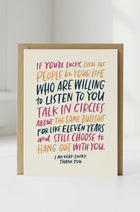 Talk in Circles Card
