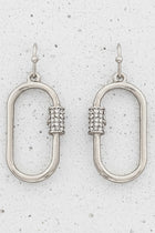 Crystal Carabiner Earrings - 2 Colors