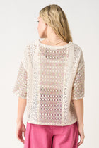 Open Knit Multicolor Crochet Lace Top
