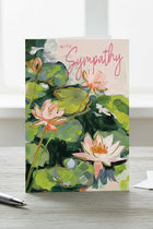 Water Lillies Sympathy Card