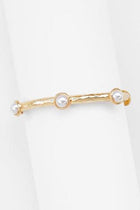 Round Pearl Station Bracelet