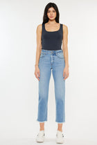 Lucy High Rise Slim Straight Leg Jeans