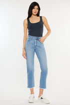 Lucy High Rise Slim Straight Leg Jeans