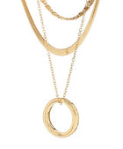 Layered Ring & Chain Necklace